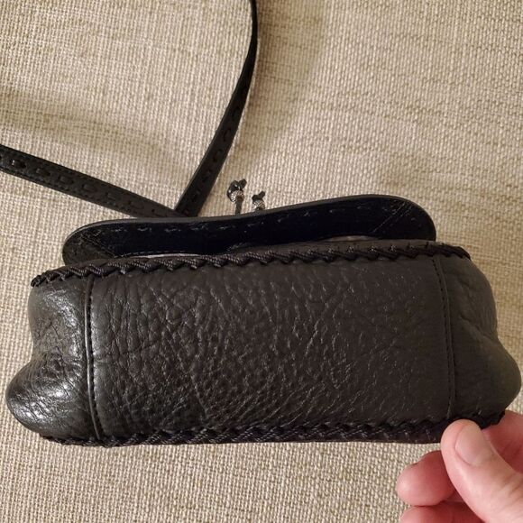 Brighton Jeweled Front Pebbled Leather Crossbody Purse - Picture 9 of 15